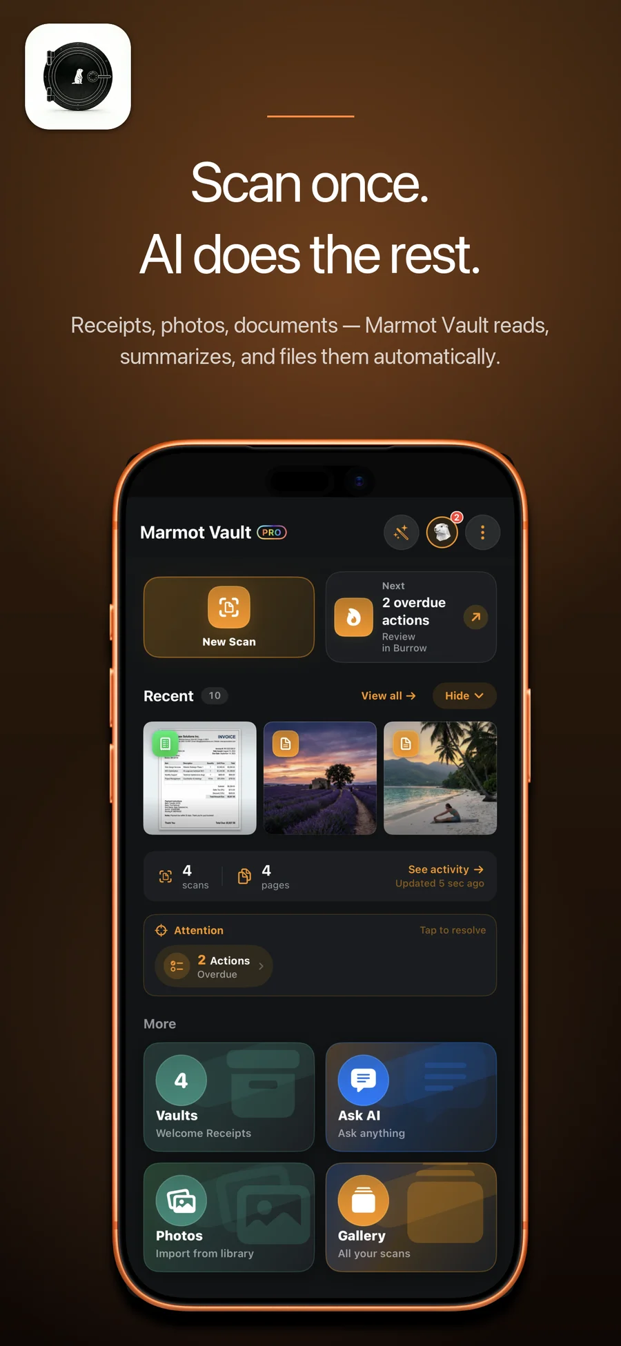 Scan once. AI does the rest.